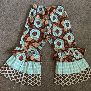 Floral Patterned Ruffle Pants
